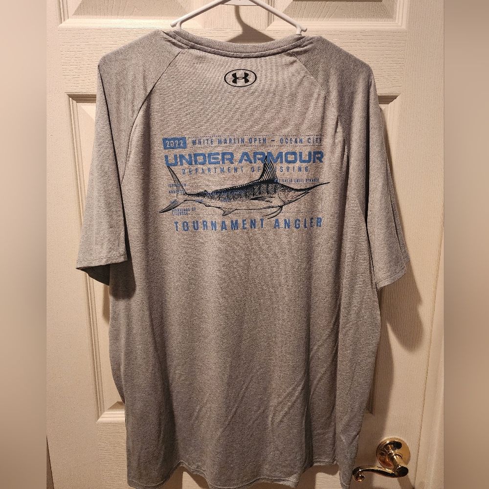 NWT White Marlin Open Under Armour Short Sleeve T-shirt XXL